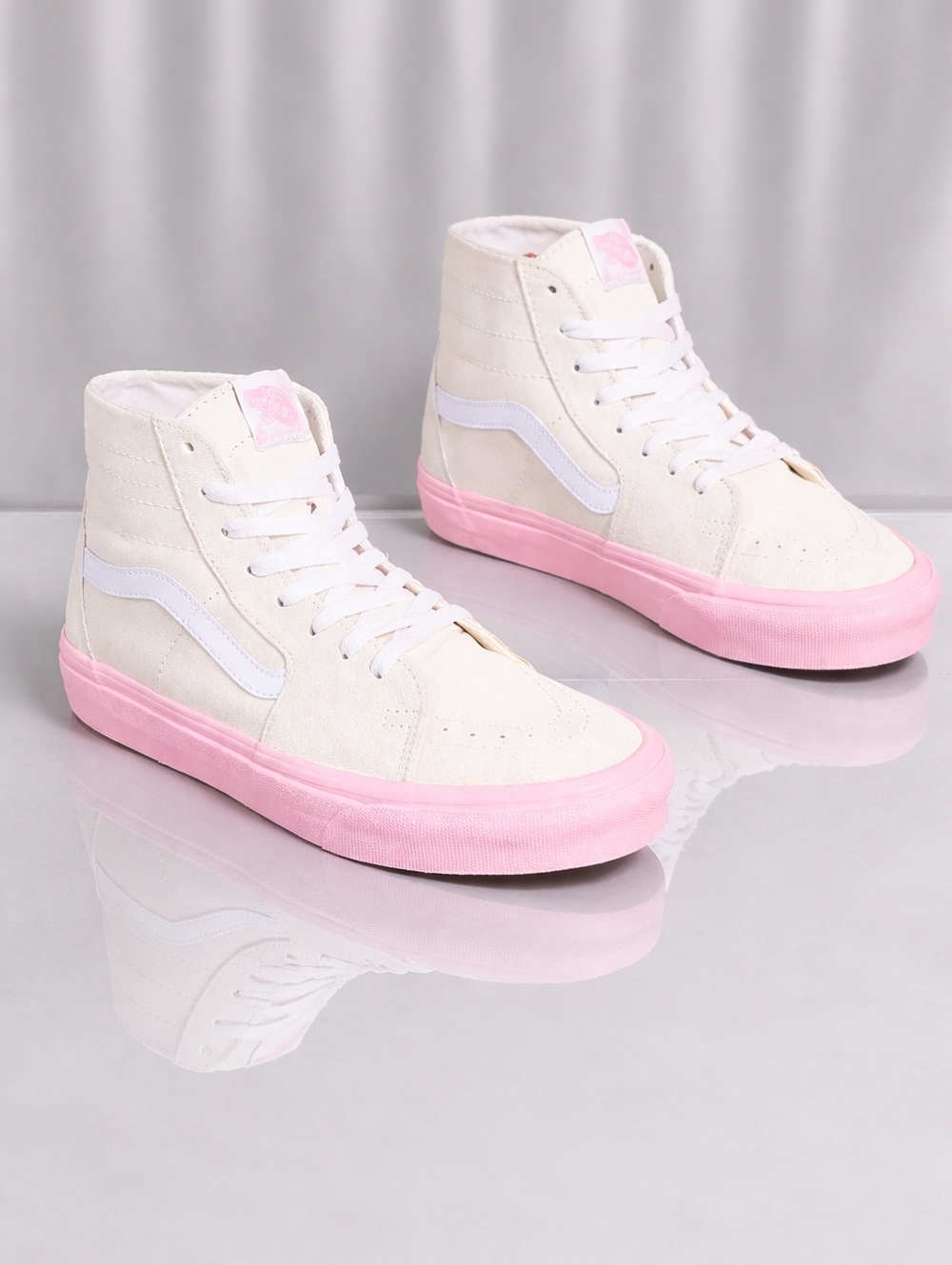 Vans Sk8-Hi Tapered – White / Light Pink Sole Mens 7 Women's 8.5